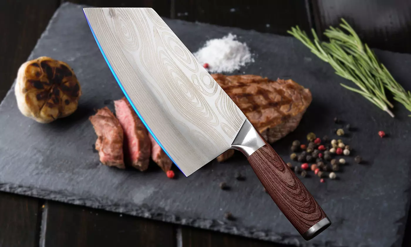 Stainless Steel Chinese Sharp Kitchen Knife with Ergonomic Wooden Handle