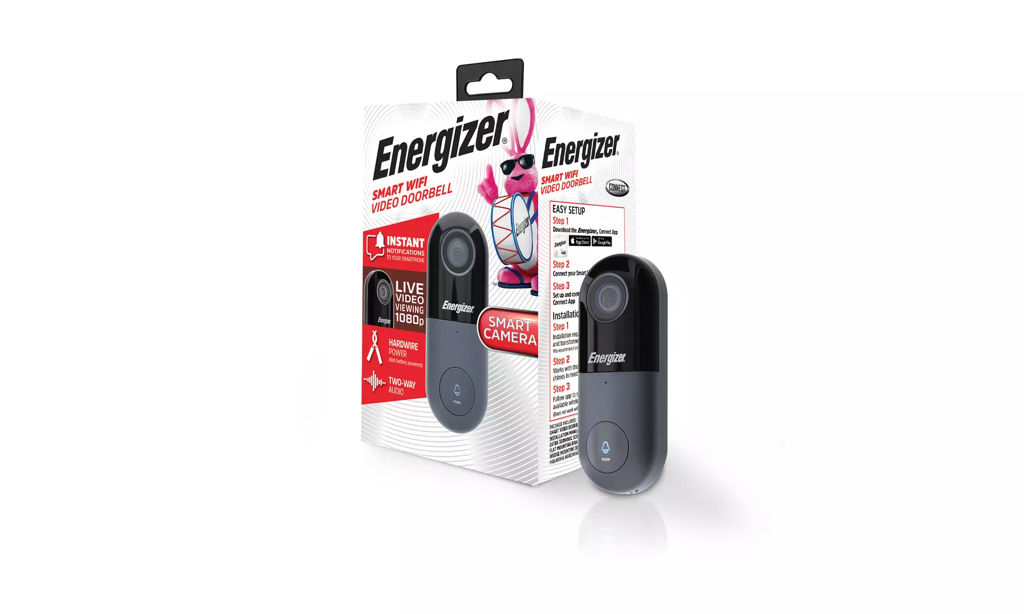 Energizer Connect Smart Video Doorbell 1080P - Primary Image