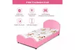  Costway Kids PU Upholstered Platform Wooden Princess Bed Frame Bedroom - Second Medium