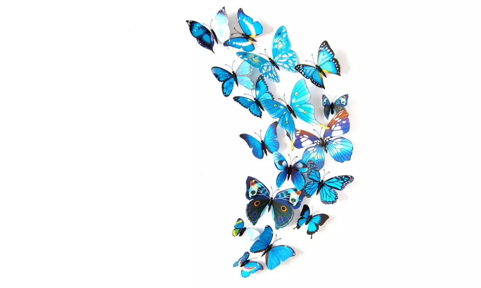 12 Pcs 3D Butterfly Art Decal Home Decor PVC Butterflies Wall Sticker - Primary Image