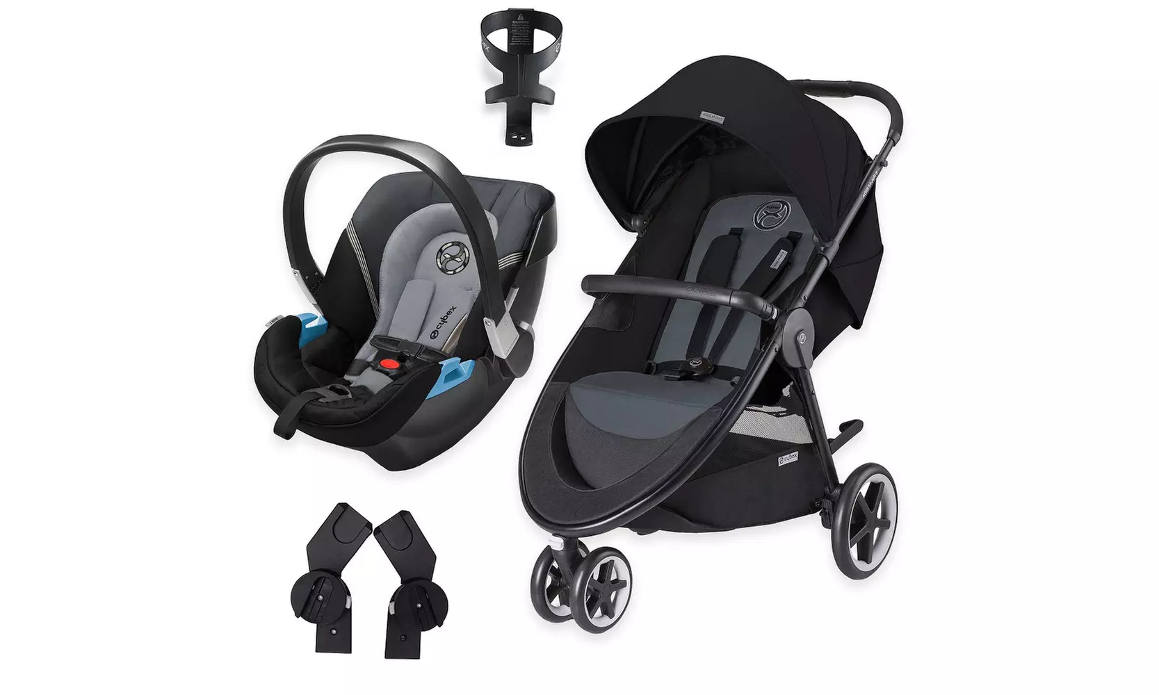 Cybex Agis M-Air 3/Aton 2/Aton Base 2 Travel System, Moon Dust - Second Medium