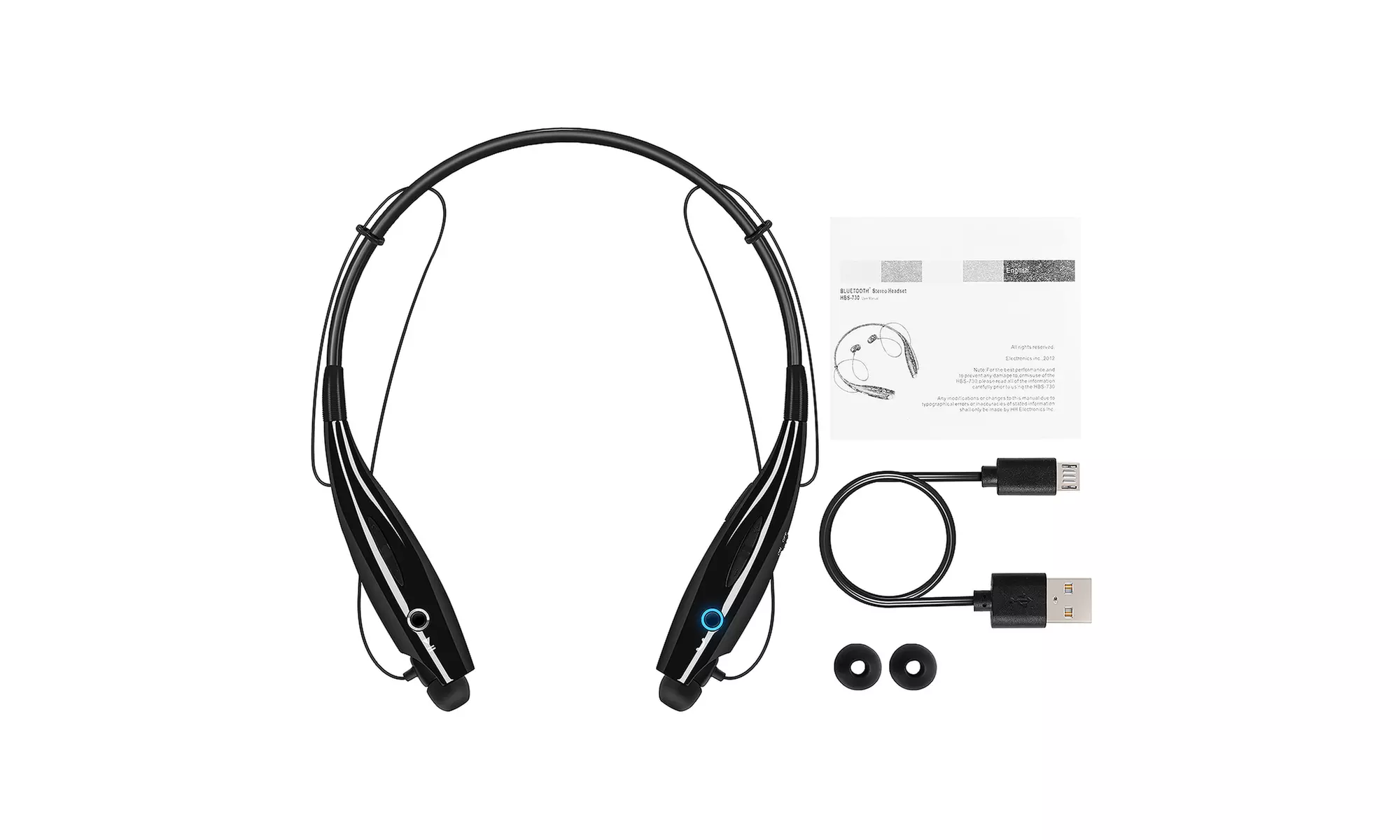 Universal Wireless Bluetooth Headset Stereo Neckband Sports Earbuds with Mic - Primary Image