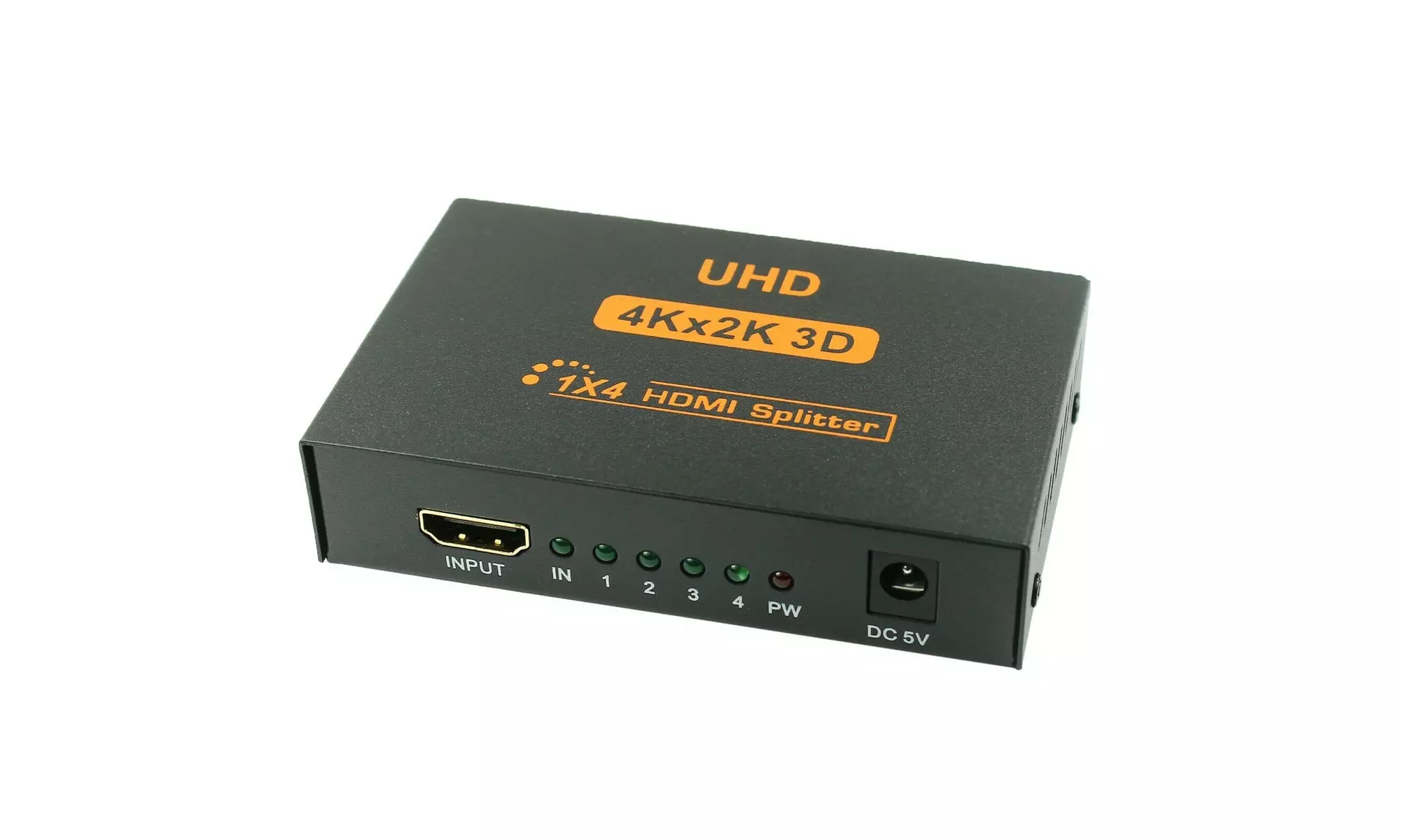 Ultra HD 4K 4 Port HDMI Splitter 1x4 Repeater Amplifier 1080P 3D Hub 1 In 4 Out - Primary Image