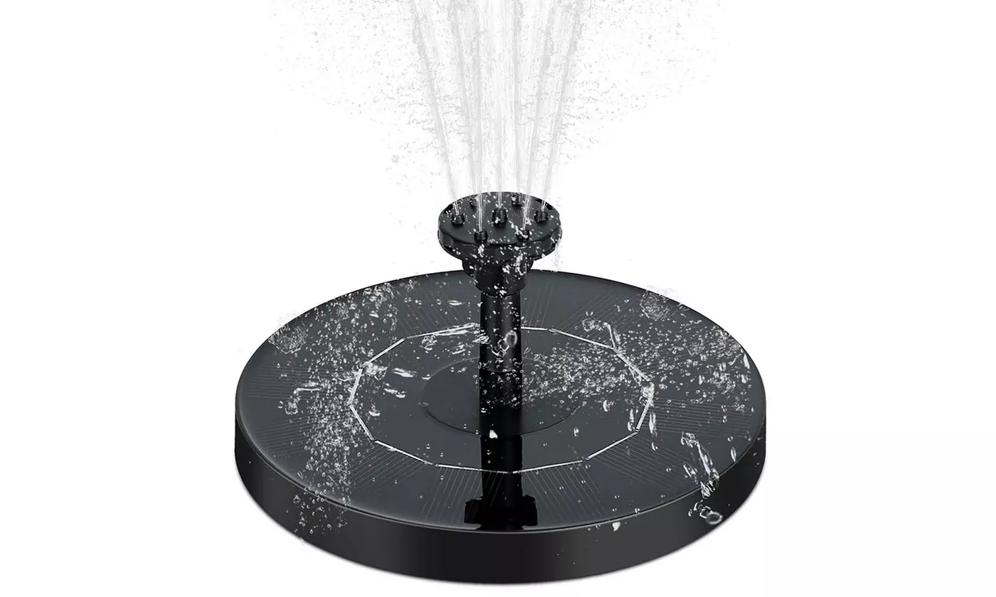 SolarEK Solar Powered Fountain Pump Floating Bird Bath Pond Pump w/ 6 Nozzles