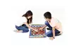Dimple 2 Player Life Size Checkers Mat/Board with Big Black & White Checker - Second Medium