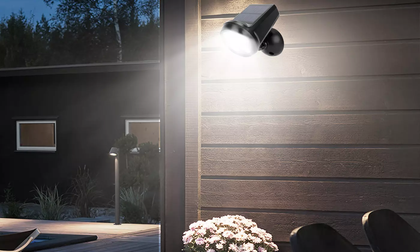 SolarEK 4-LED Passive Infrared Motion Sensor Solar Motion Sensor Spotlight - Primary Image