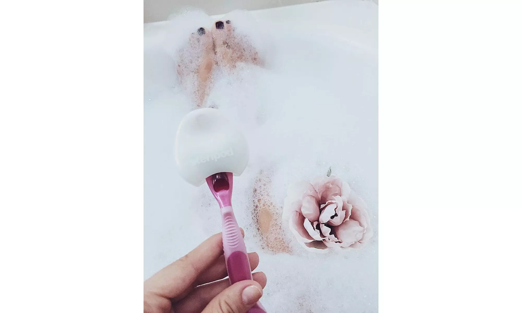 Steripod Razorpod - Clip-On Razor Protector 2-Pack (Pink & Pearl White) - Second Medium