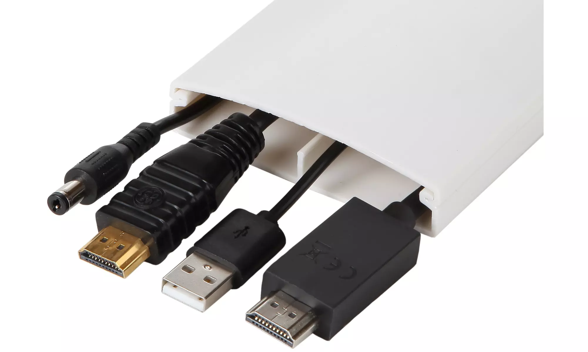 TV Cable Concealer II / Raceway Kit - 5 Channels - Hide Cables, Cords, or Wires - Second Medium