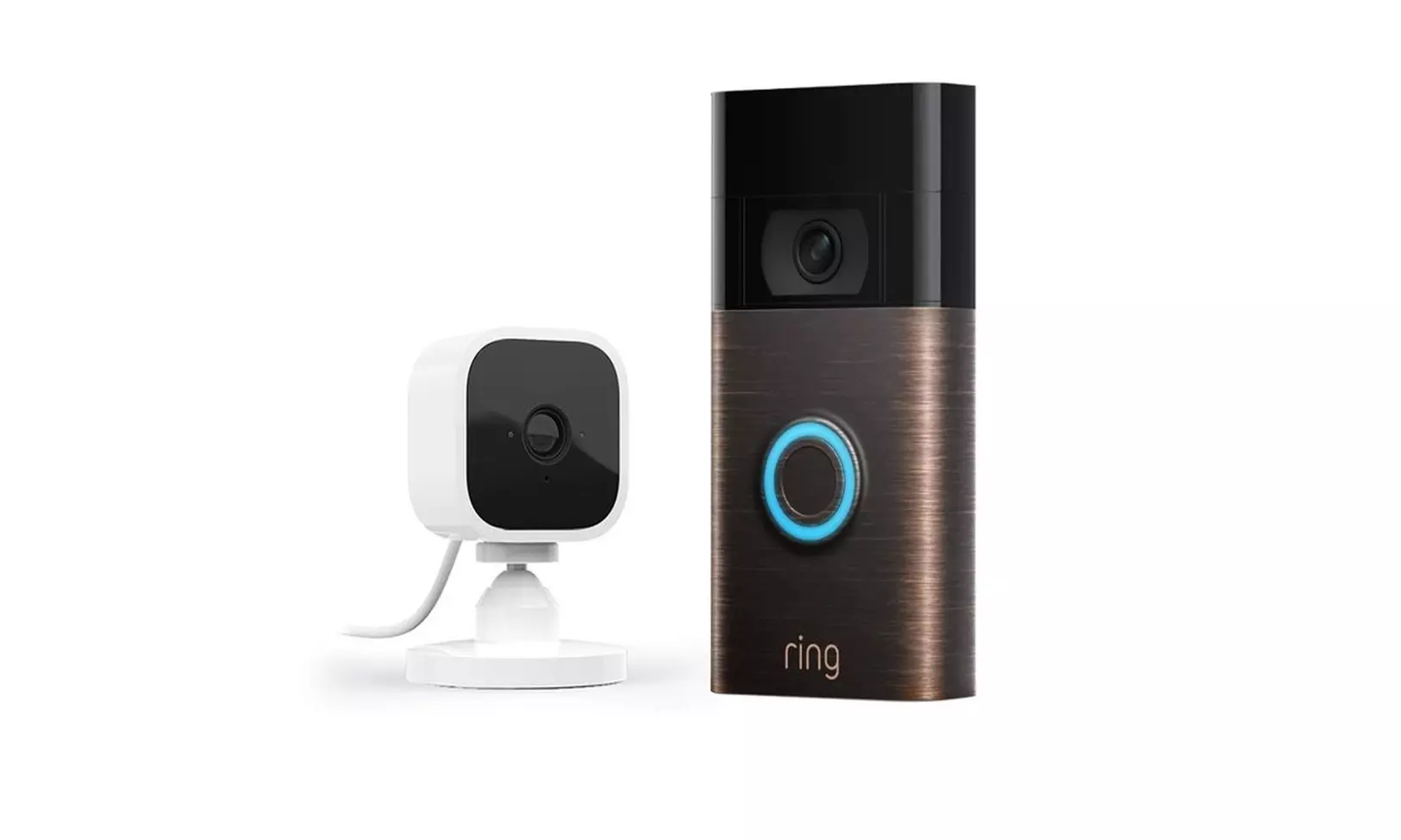 Indoor Blink Wi-Fi Mini Security Camera with Ring Video Doorbell (2nd Gen) - Primary Image