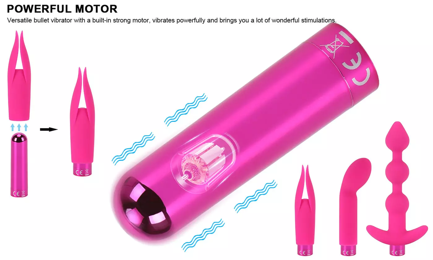 4pc Vibrating Anal Plug Vibrator Butt Beads Massager Sex Toys