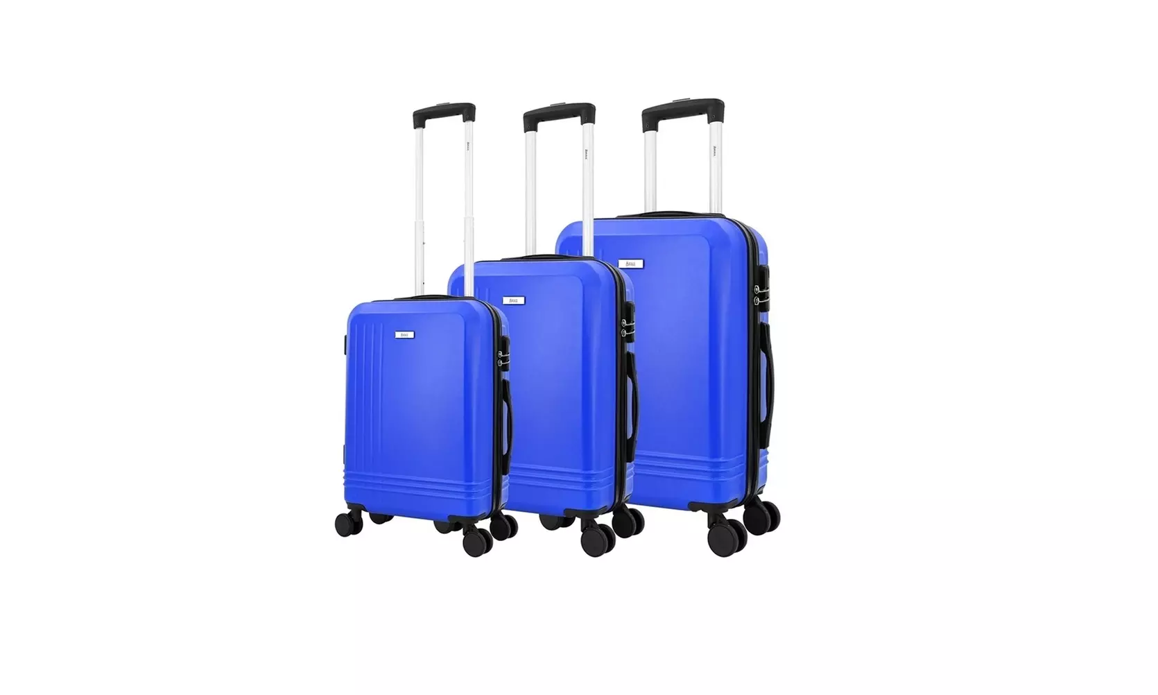 3-Piece Hardside Luggage Set with 360 Dual Spinner Wheels and Combo Lock