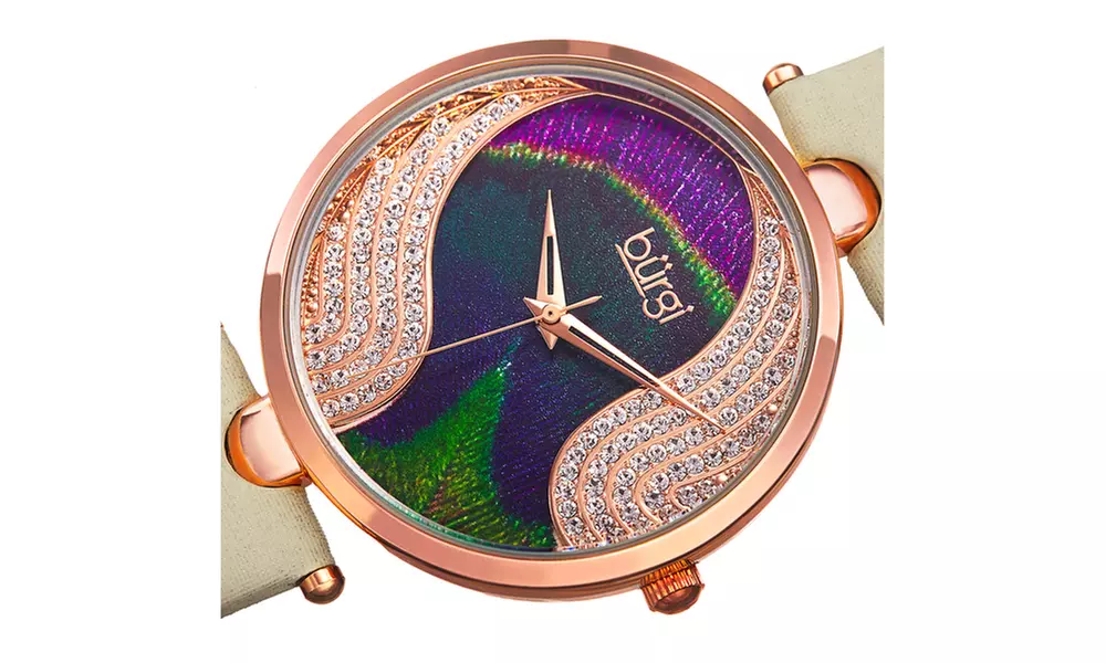 Woman's Burgi Genuine Diamond Watch Collection