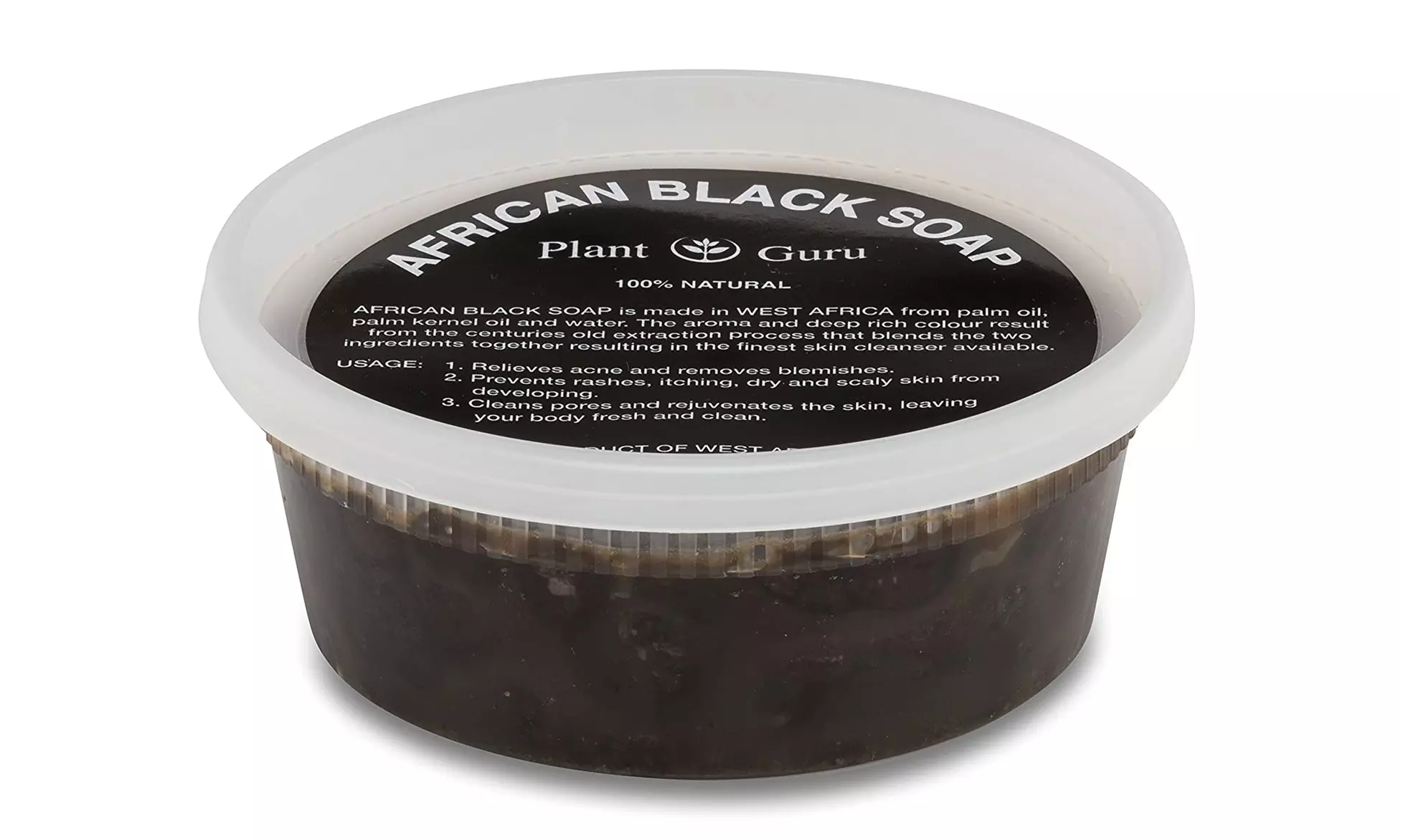 African Black Soap Paste 8 oz. 100% Raw Pure Natural From Ghana. Acne Treatment - Primary Image