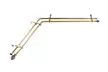 Rod Desyne  Gland 13/16" Double Corner Window Curtain Rod  - Antique Brass - Second Medium