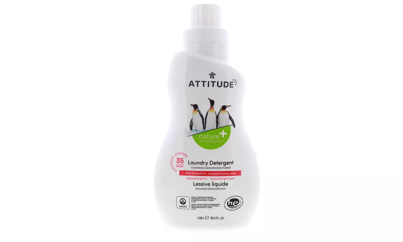 Attitude Power Laundry Detergent 35 Loads, Grapefruit - Hypoallergenic 35.5 oz - Primary Image