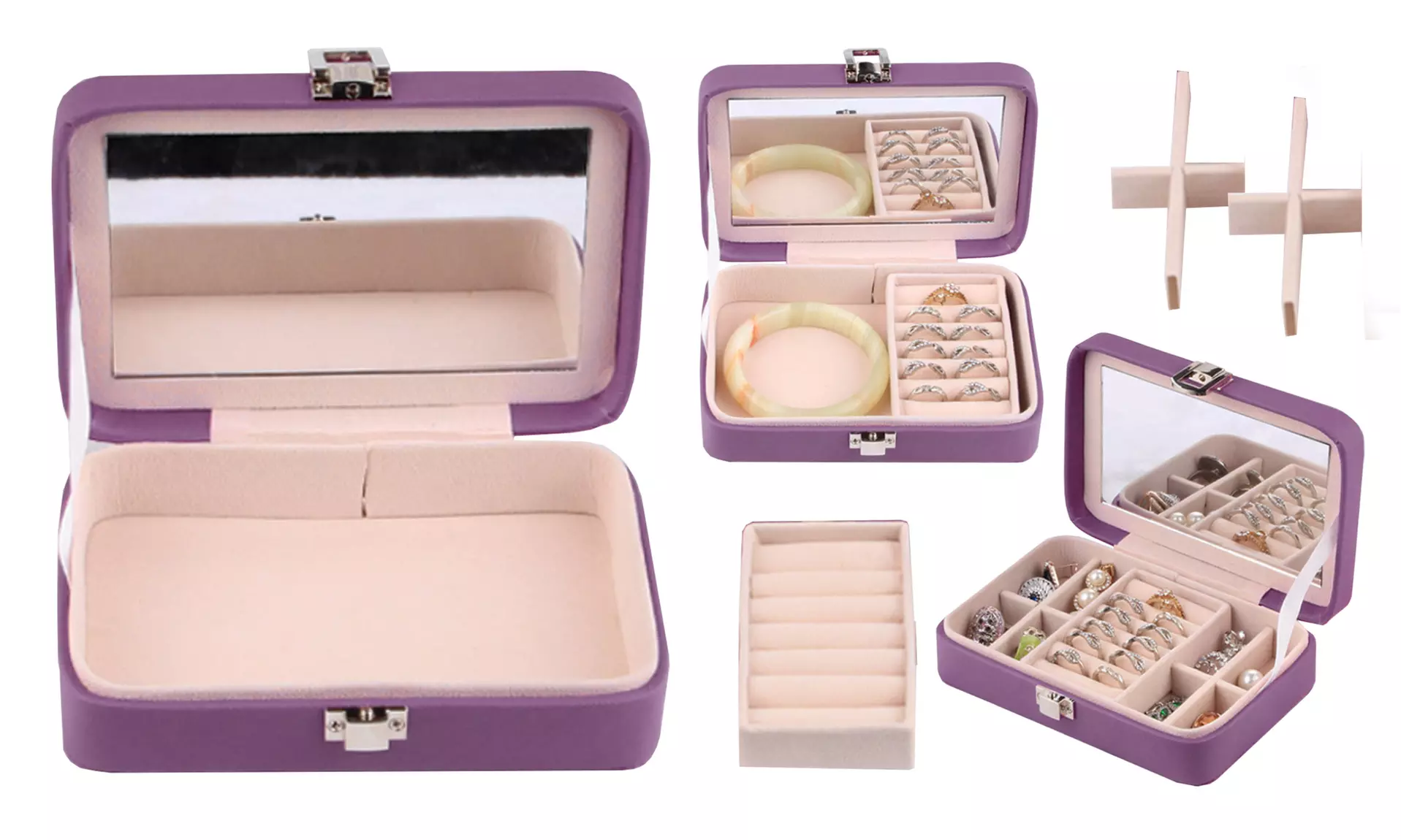 Mini Jewelry Box Organizer with Mirror for Girls of All Ages - Second Medium