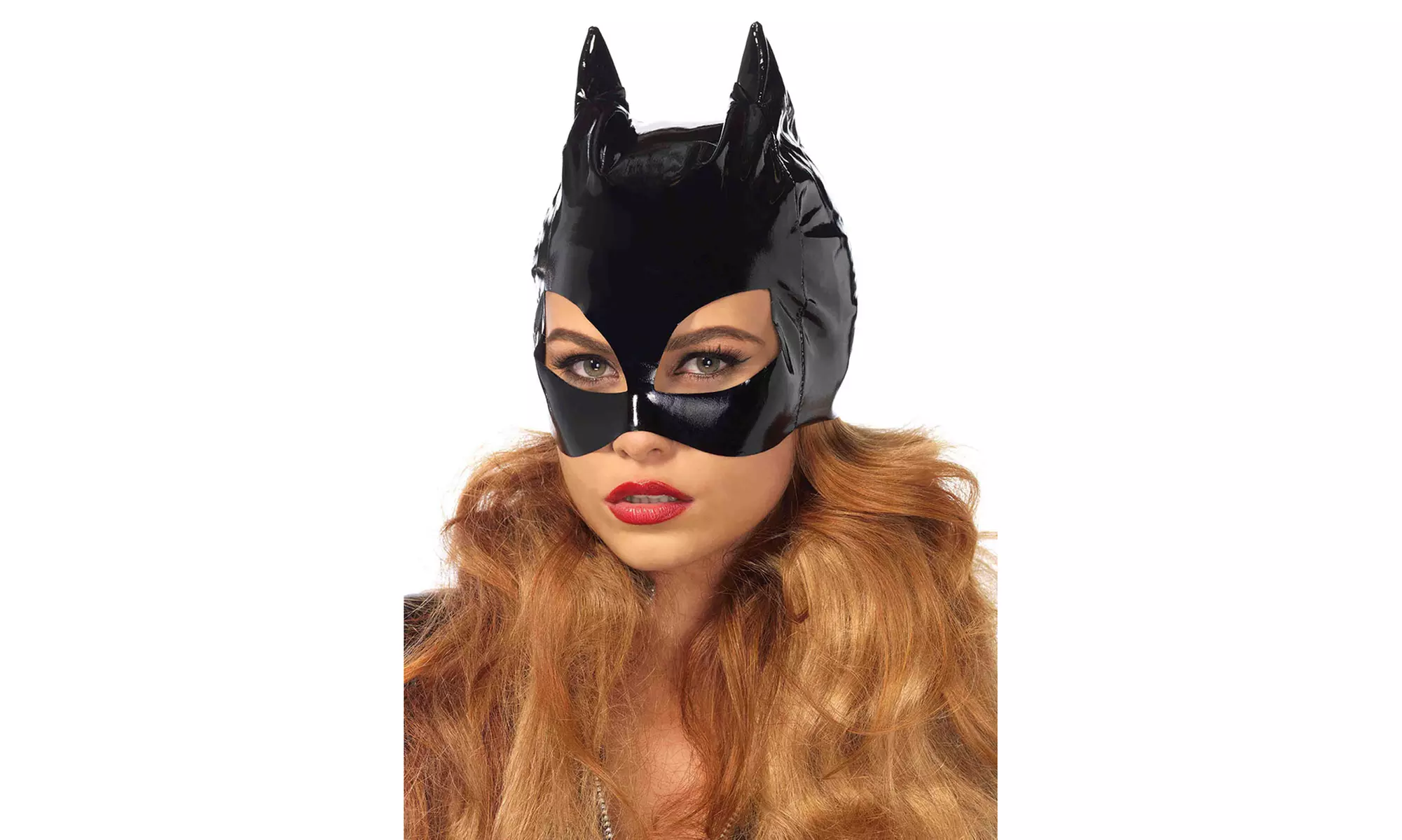 Leg Avenue Women's Vinyl Cat Woman Mask Costume Accessory - Primary Image
