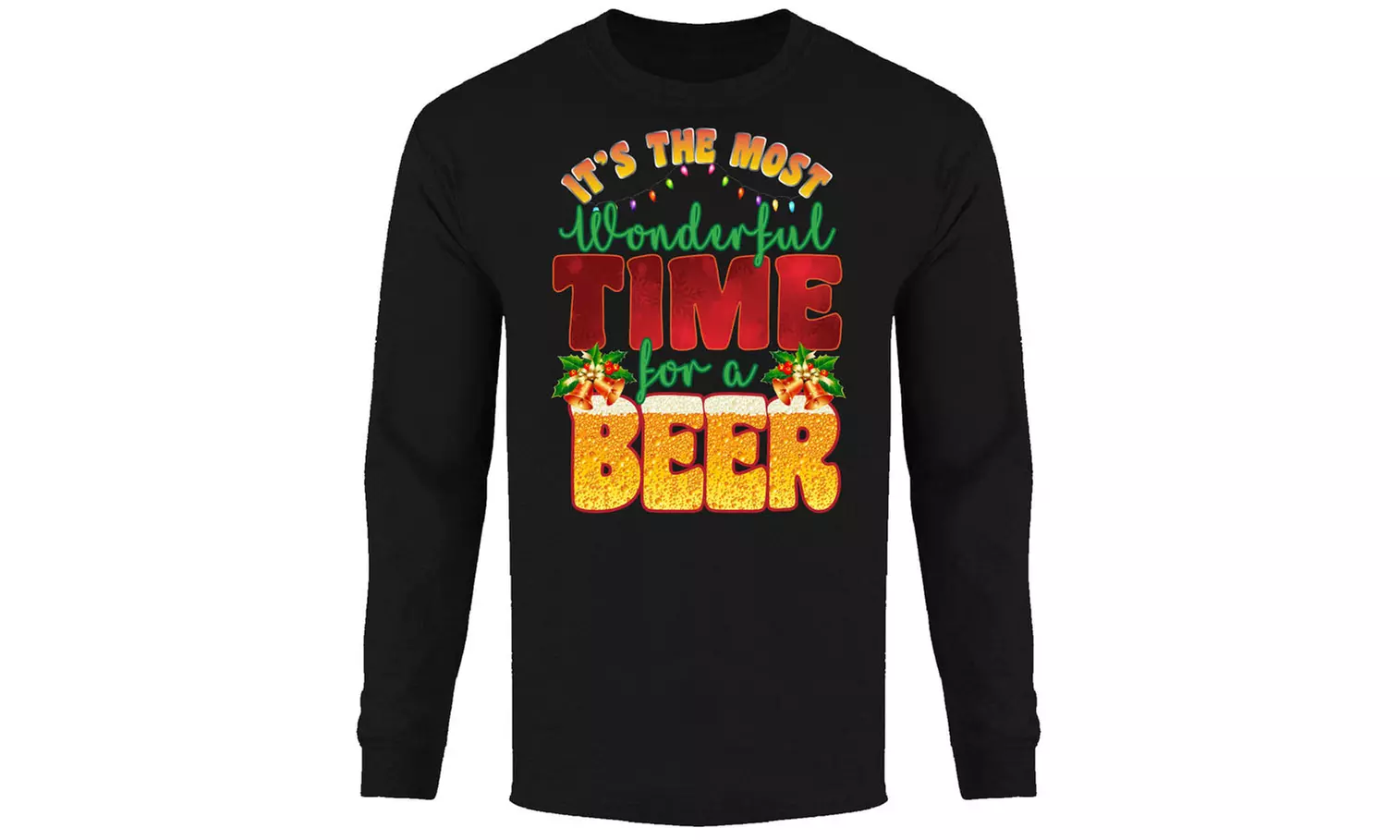 Men's Christmas Spirit Holiday Festive Long Sleeve Shirt (S-2XL)