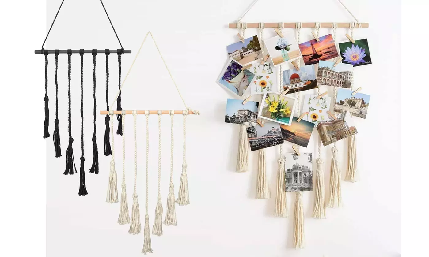 Macrame Star Moon Dream Catcher Boho Wall Hanging Ornament