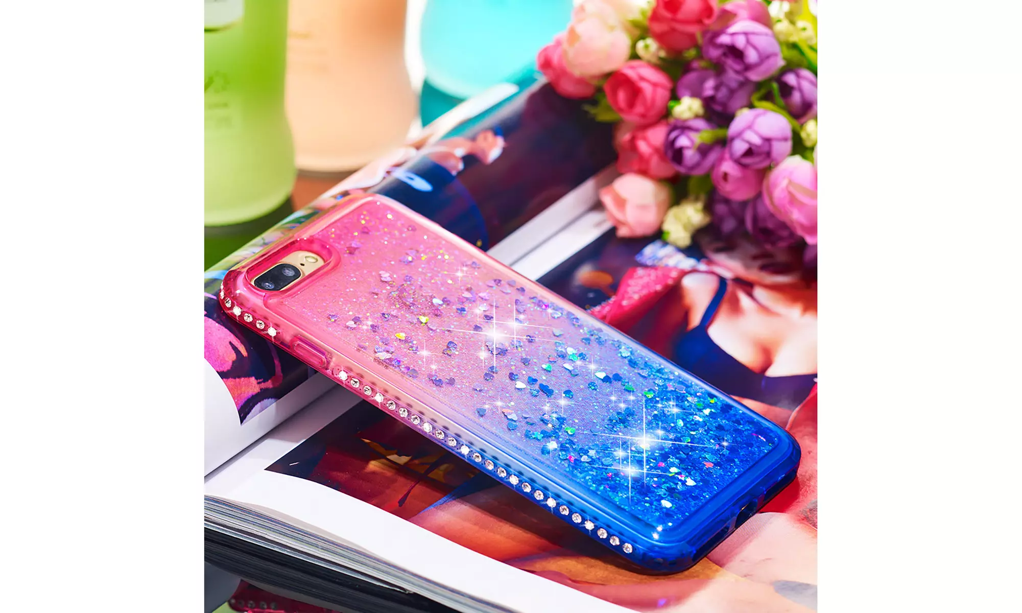 For iPhone 8/7/6 Plus X/Xs/Xr/Xs Max Liquid Dynamic Glitter Quicksand Phone Case - Second Medium
