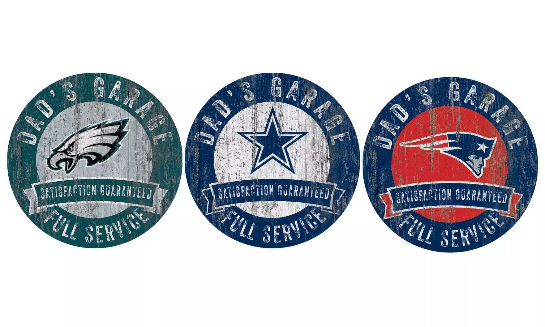 Fan Creations 12" NFL Distressed Dad's Garage Sign - Primary Image