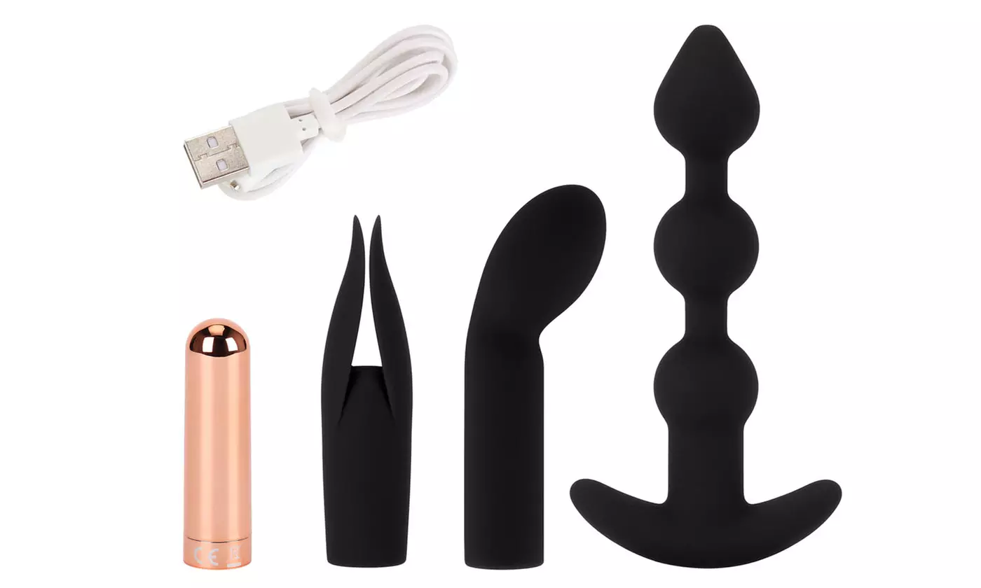 4pc Vibrating Anal Plug Vibrator Butt Beads Massager Sex Toys