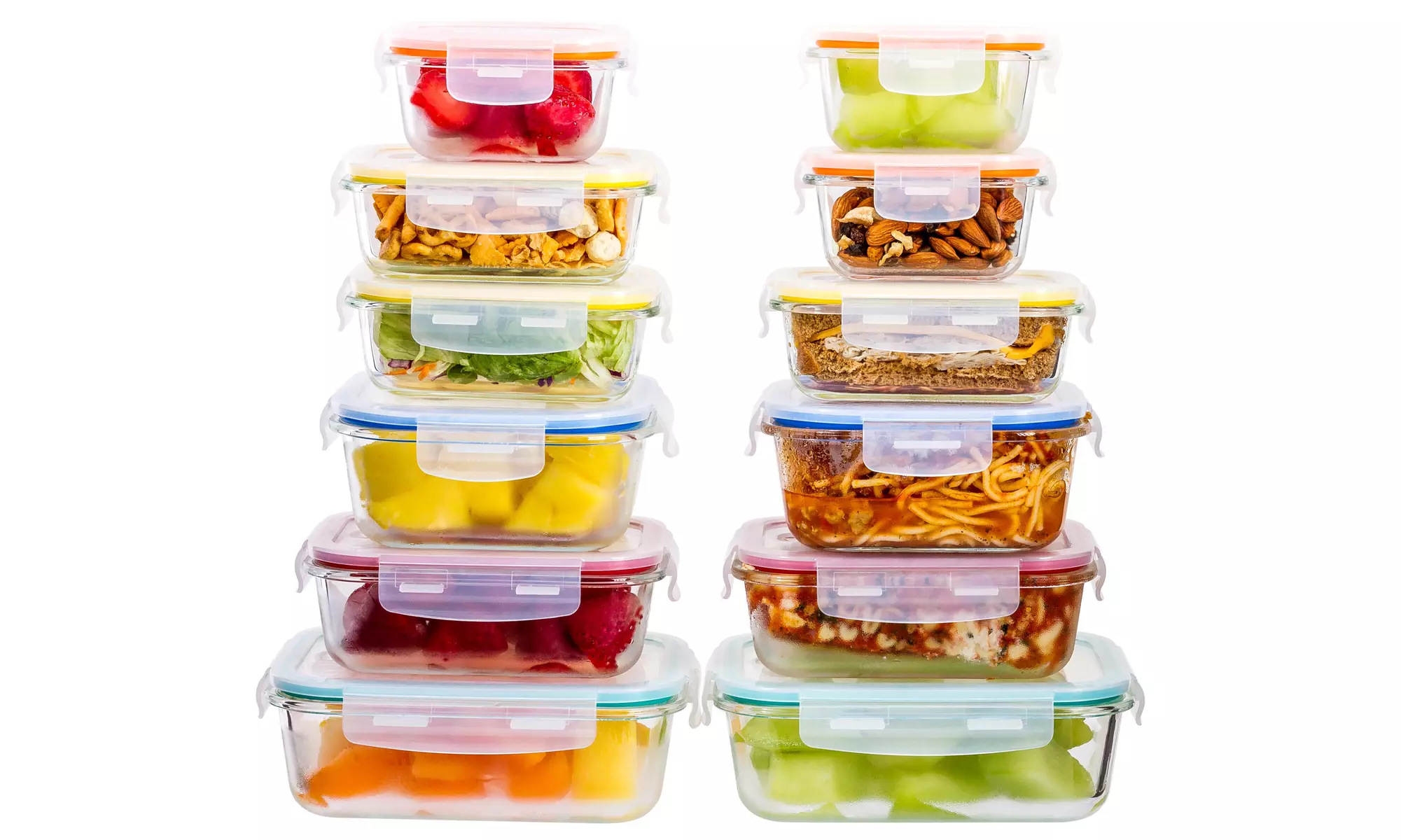 Glass Ovenproof Meal Prep Containers for Portion Control (8 Pc,16 Pc & 24 Pc) - Primary Image