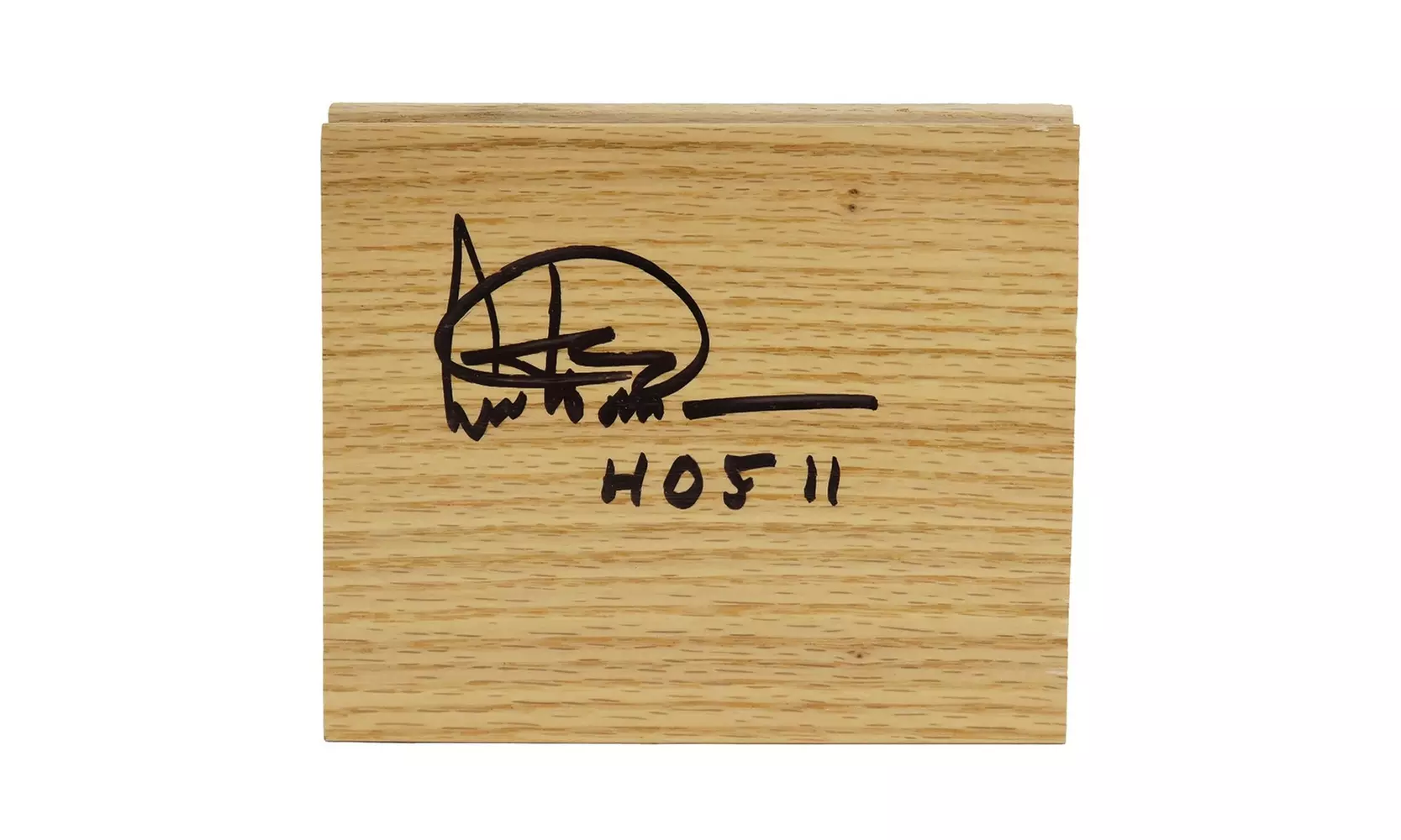 Artis Gilmore Signed 5x6 Floor Piece w/HOF'11 - Primary Image