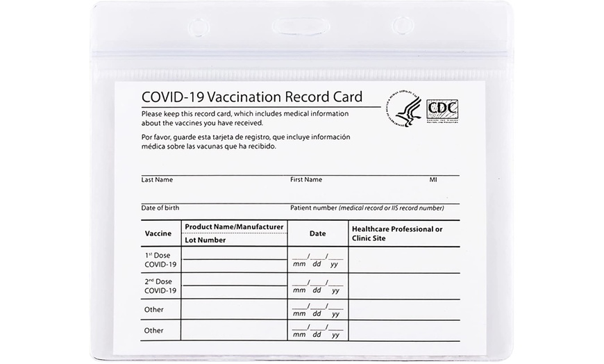 Up To 45% Off on 2 Pack - CDC Vaccination Card... | Groupon Goods