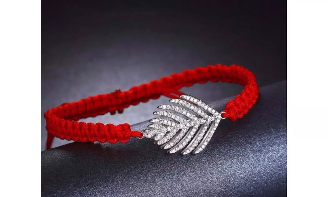Micro Paved Leaf CZ Crystal White Gold Wrap Bracelet