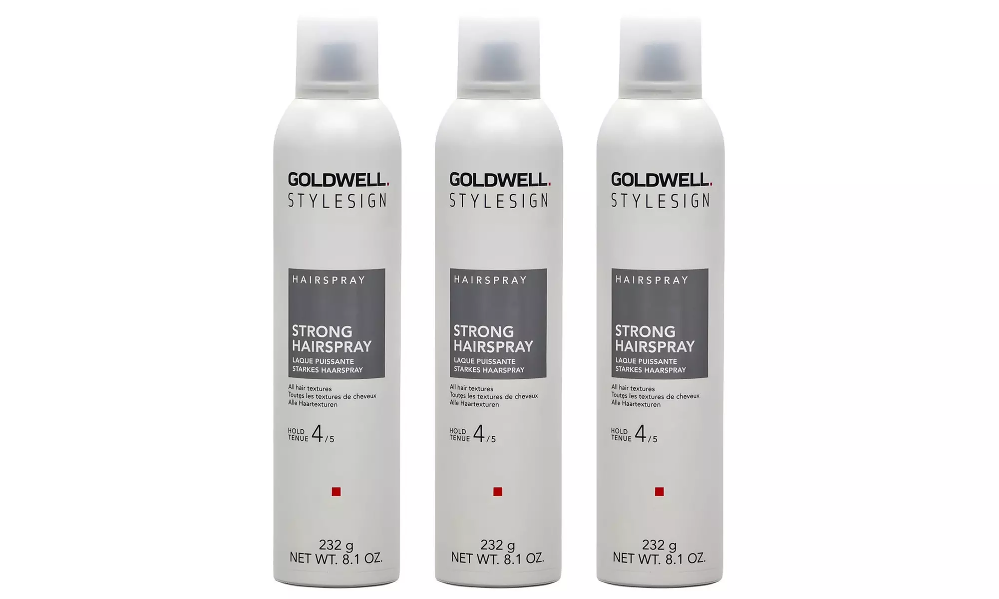 Goldwell Stylesign Hold 4 Strong HairSpray 8.1 Oz, All Hair Textures, Pack of 3