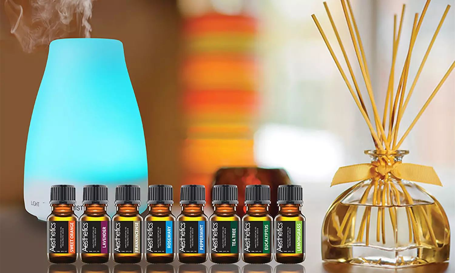 Aesthetics Aroma Diffuser and Essential Oil Set (9-Piece) - Primary Image