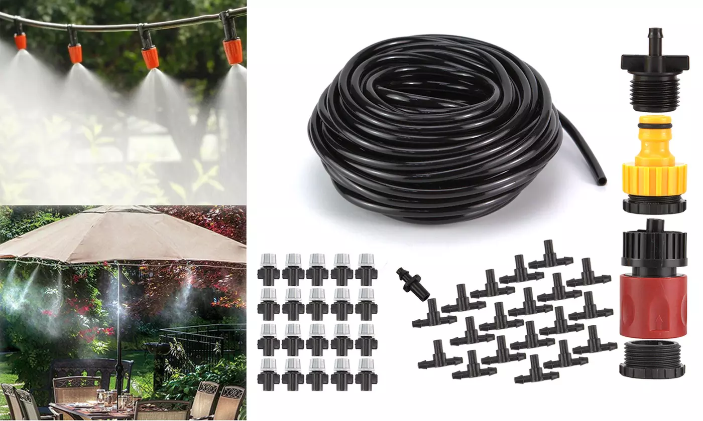 Water Misting Cooling Sprinkler Micro Drip Irrigation System for Patio Garden - Primary Image