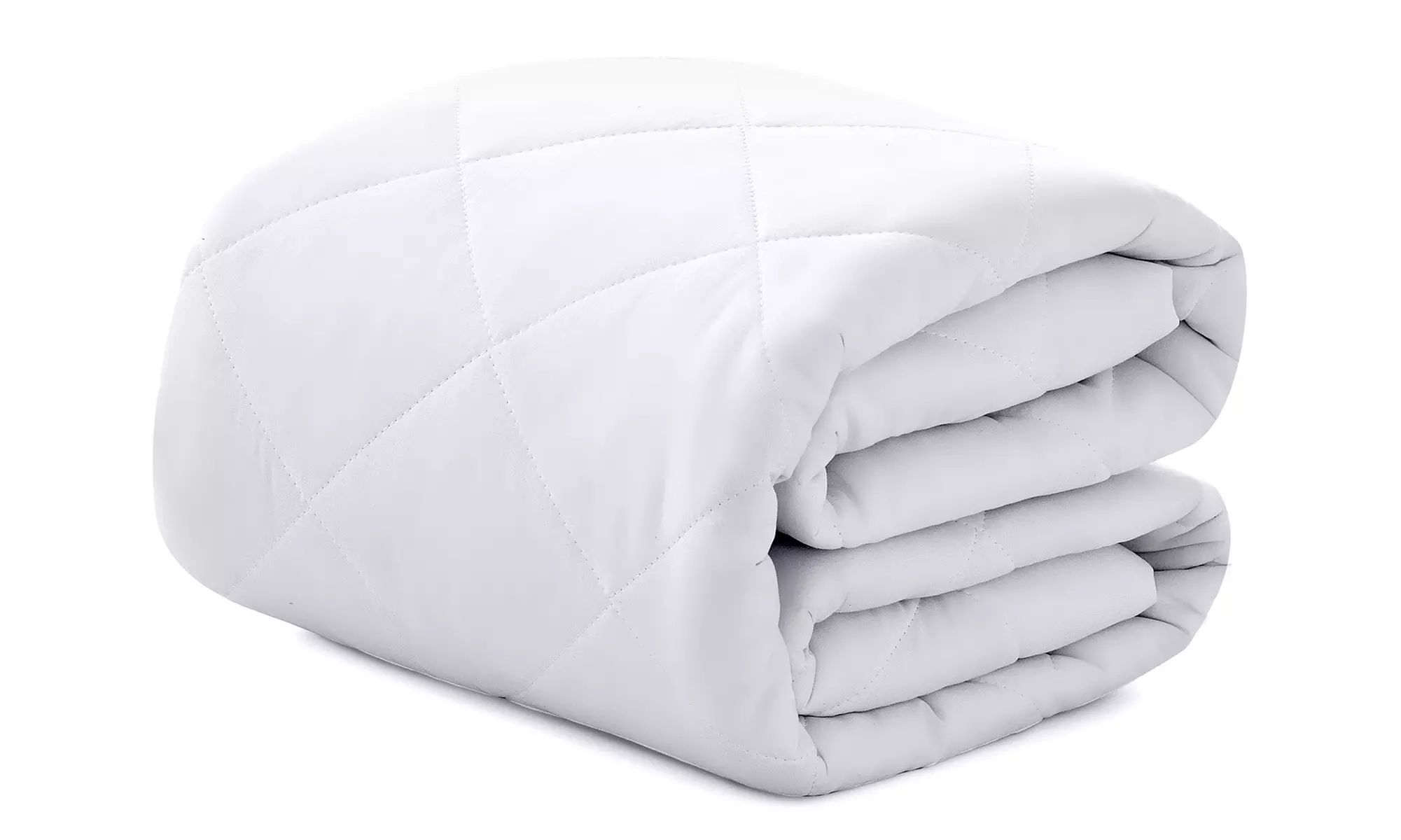 Lux Decor 16 In. Deep Pocket Mattress Pad Diamond Quilted Fitted Mattress Topper