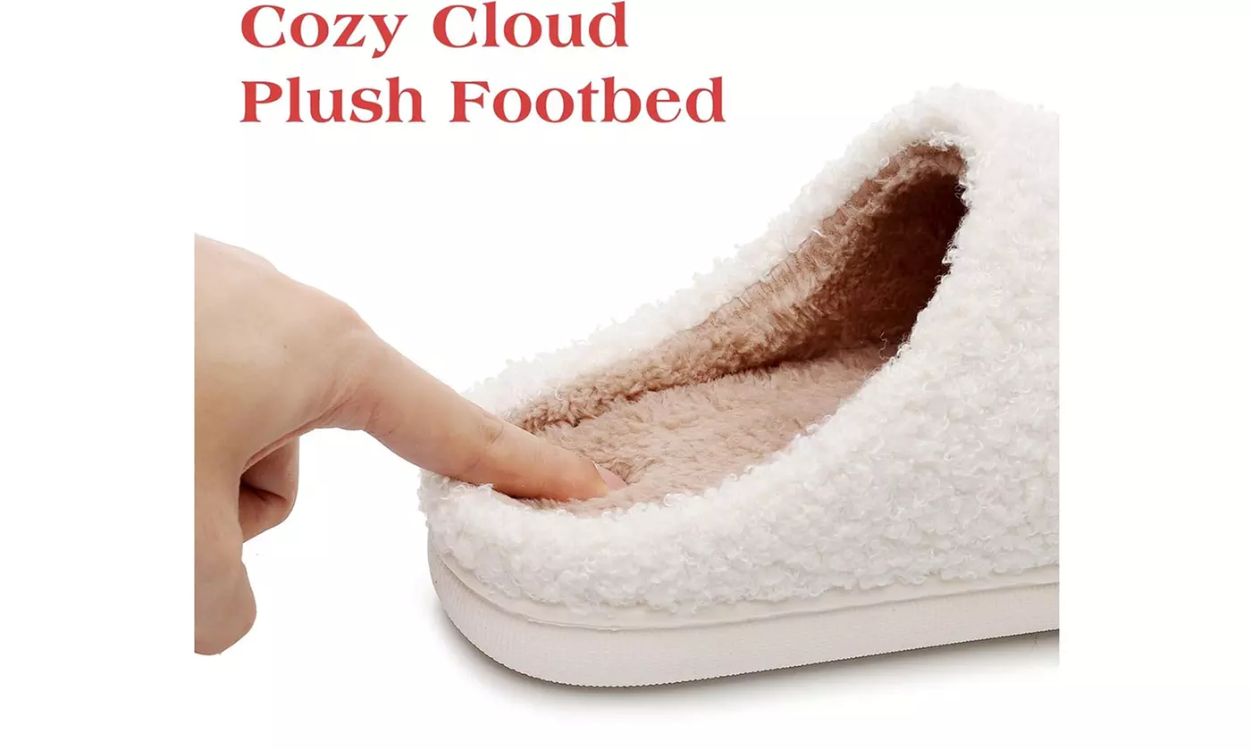 Cute Christmas Slippers for Women Warm Plush House Shoes
