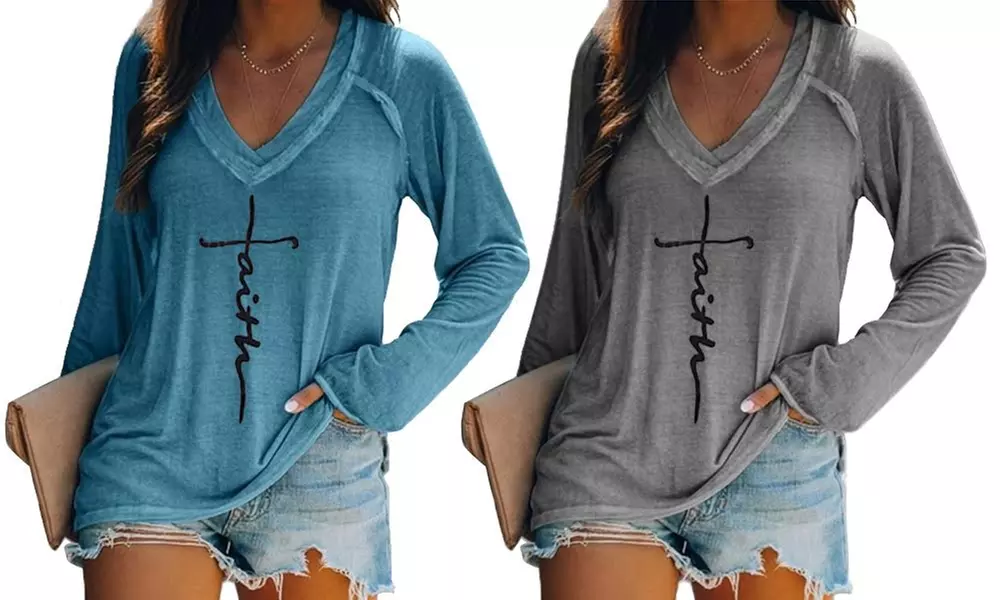 Leo Rosi Women's Kerry ''Faith'' and "Good Vibes" Top - Primary Image