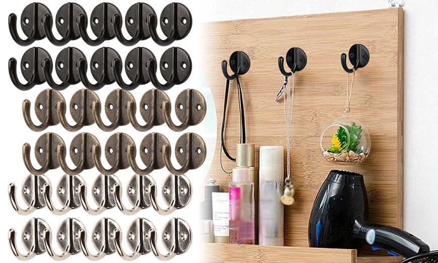 Up To 84% Off on 10-Pack Heavy Duty Coat Hooks... | Groupon Goods