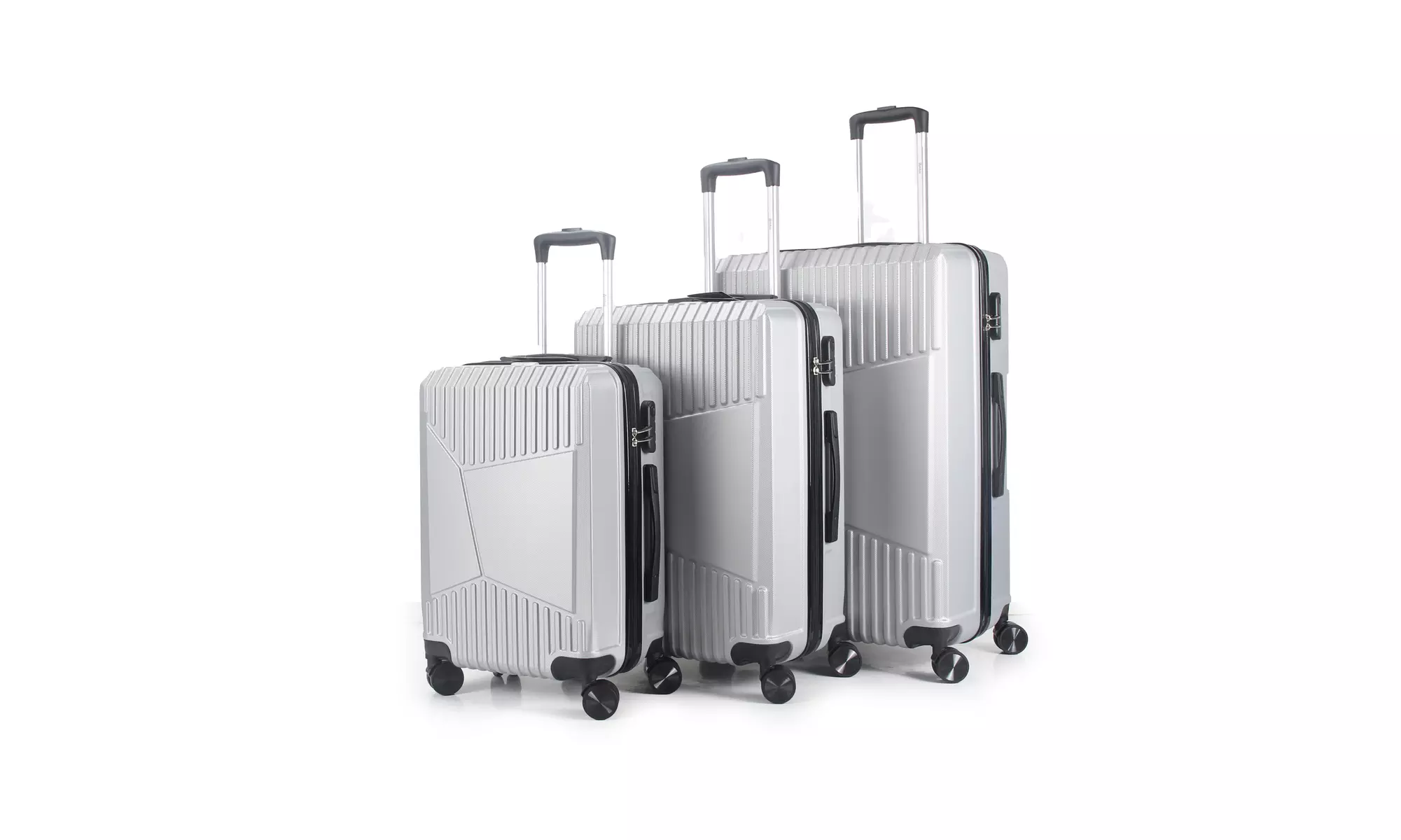 3-Piece Hardside Luggage Set with 360 Dual Spinner Wheels and Combo Lock