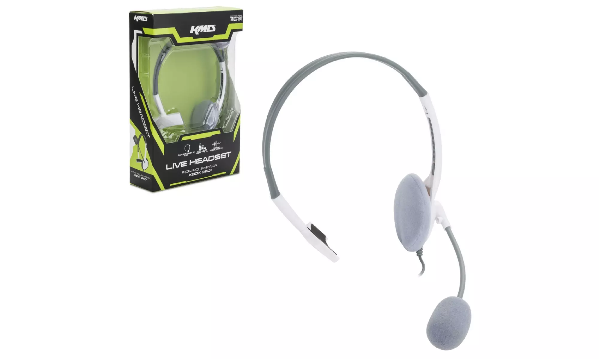 Live Chat Headset With microphone For Microsoft Xbox 360 White Small - Second Medium