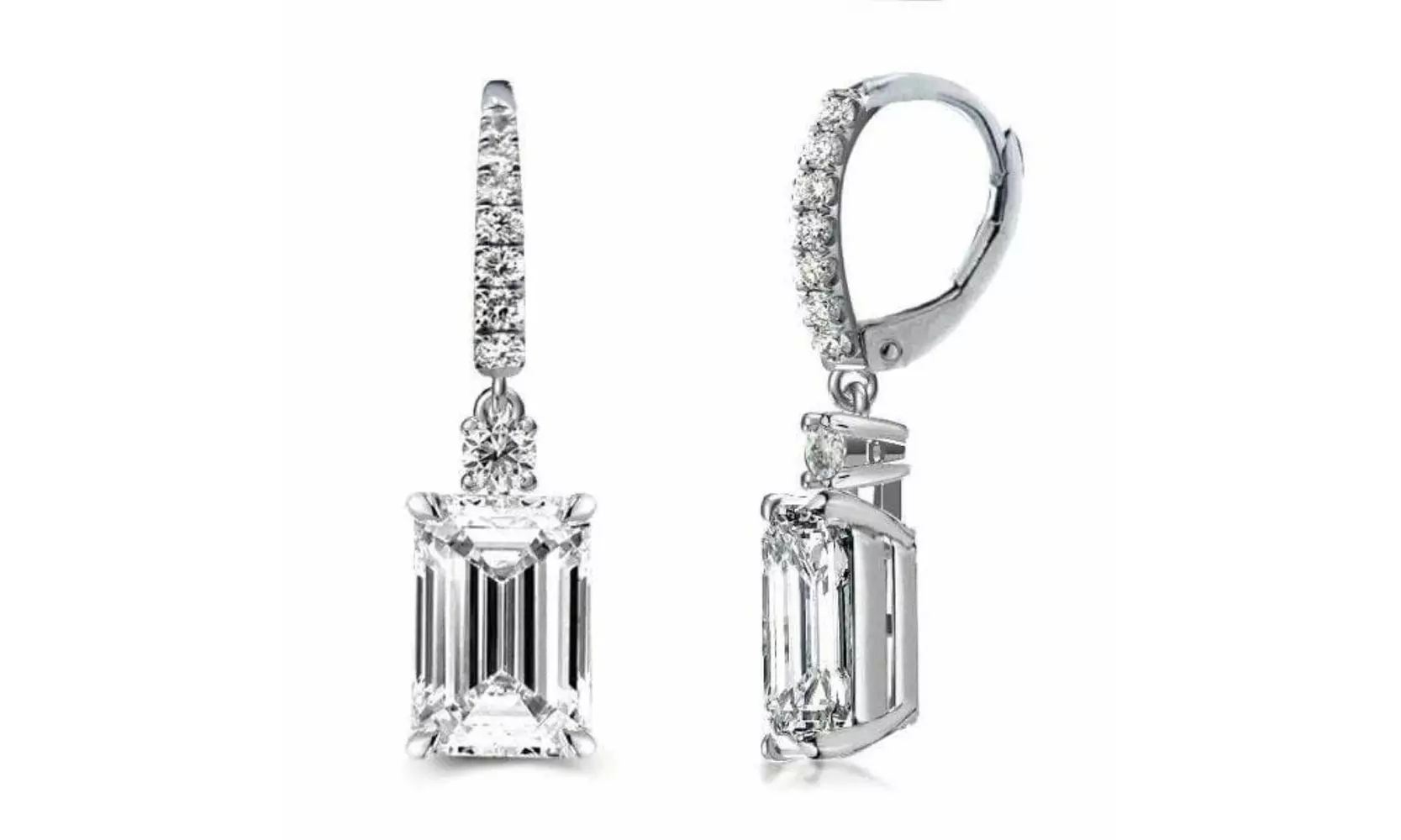 18k White Gold Plated 7 Pack Crystal Earring Set