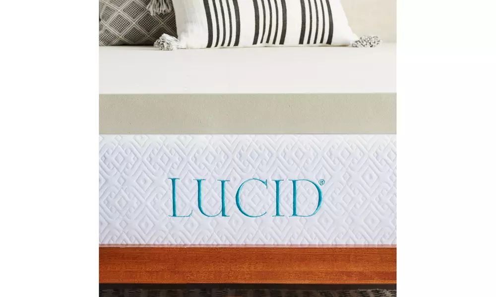Lucid Ventilated Memory Foam Mattress Topper - Multiple Options Available - Primary Image
