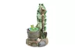 Charming Frogs and Barrel Rotating Light up Solar Powered Garden Statue - Second Medium