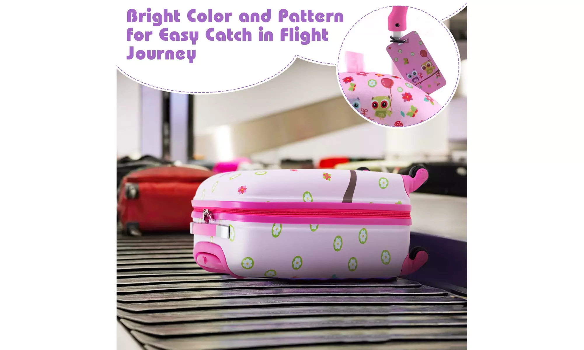 Costway Five-Piece Costway Kids Luggage Set 