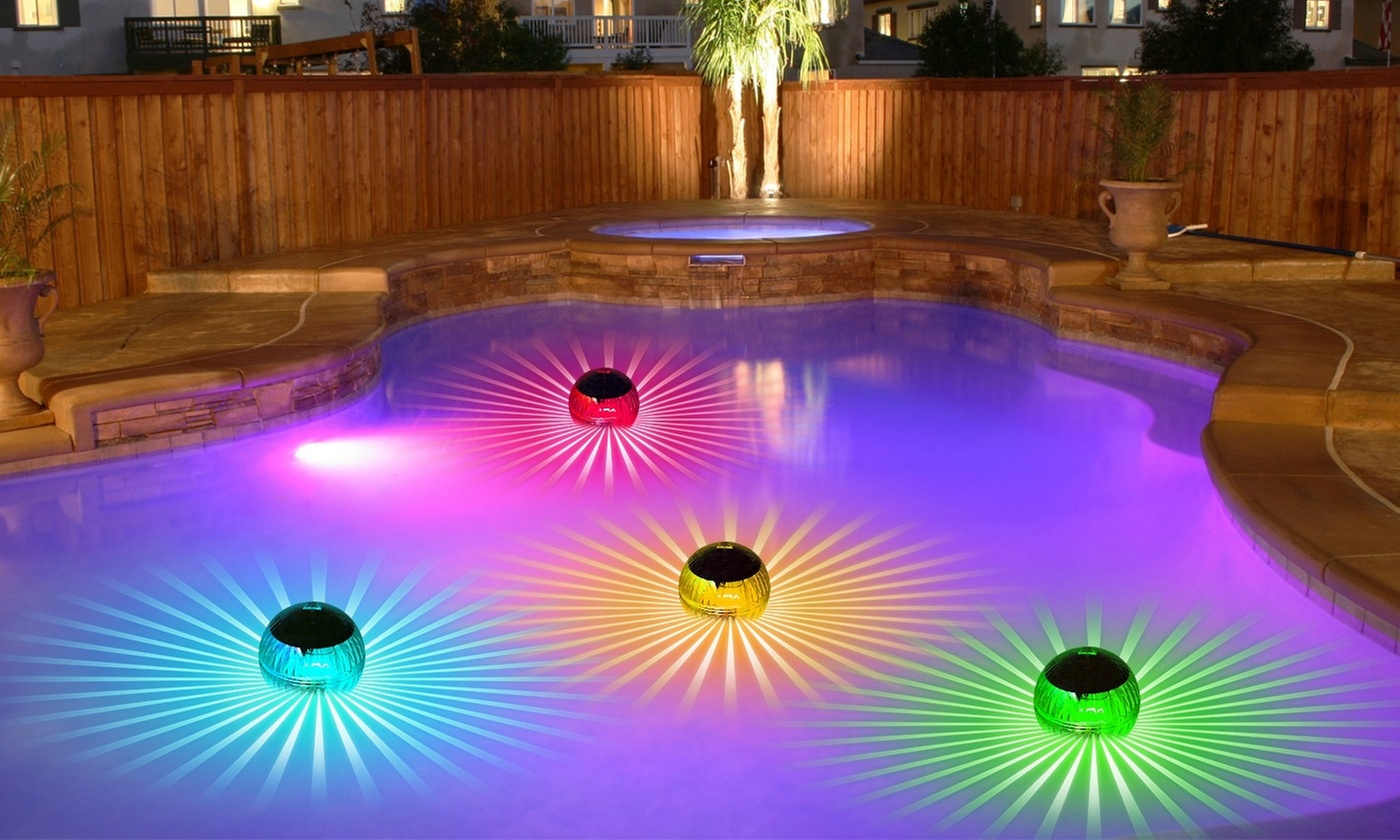 SolarEK LED Solar Floating Pool Lights Color-Changing Magic Water Globe Lights