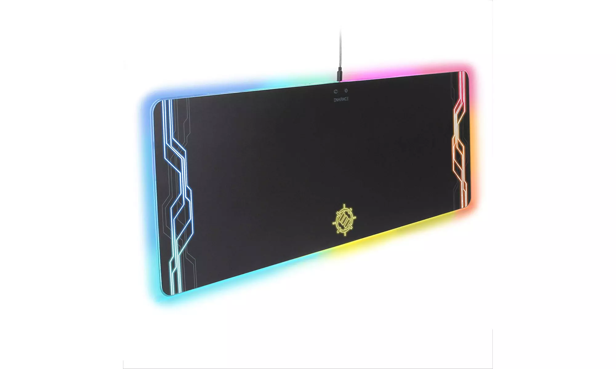 LED Gaming Mouse Pad Non-Slip Hard Mat with 7 RGB Colors and 2 Lighting Effects - Primary Image