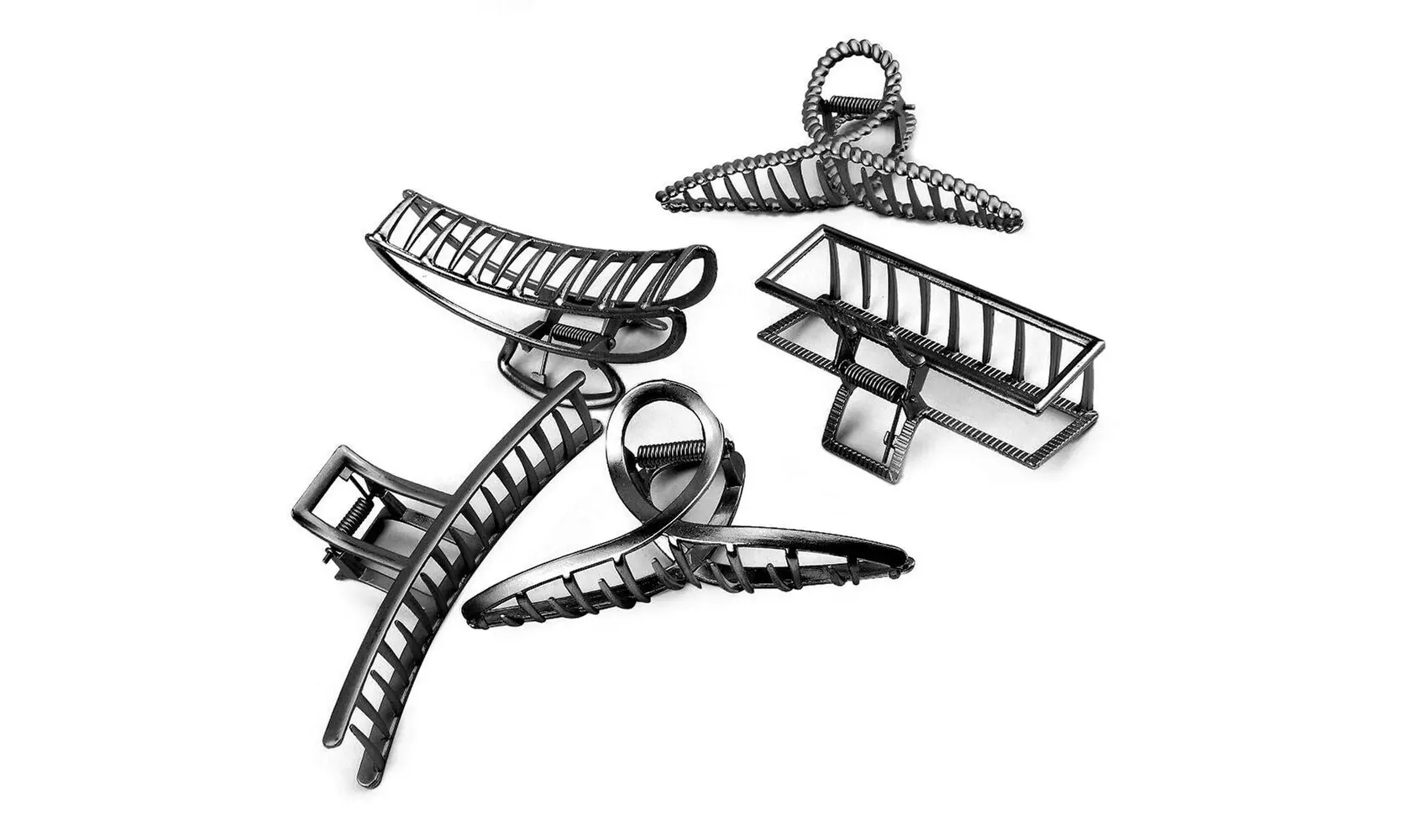 US 5-10 Pack Metal Jumbo Hair Claw Clip Large Strong Hold for Thick Hair Nonslip