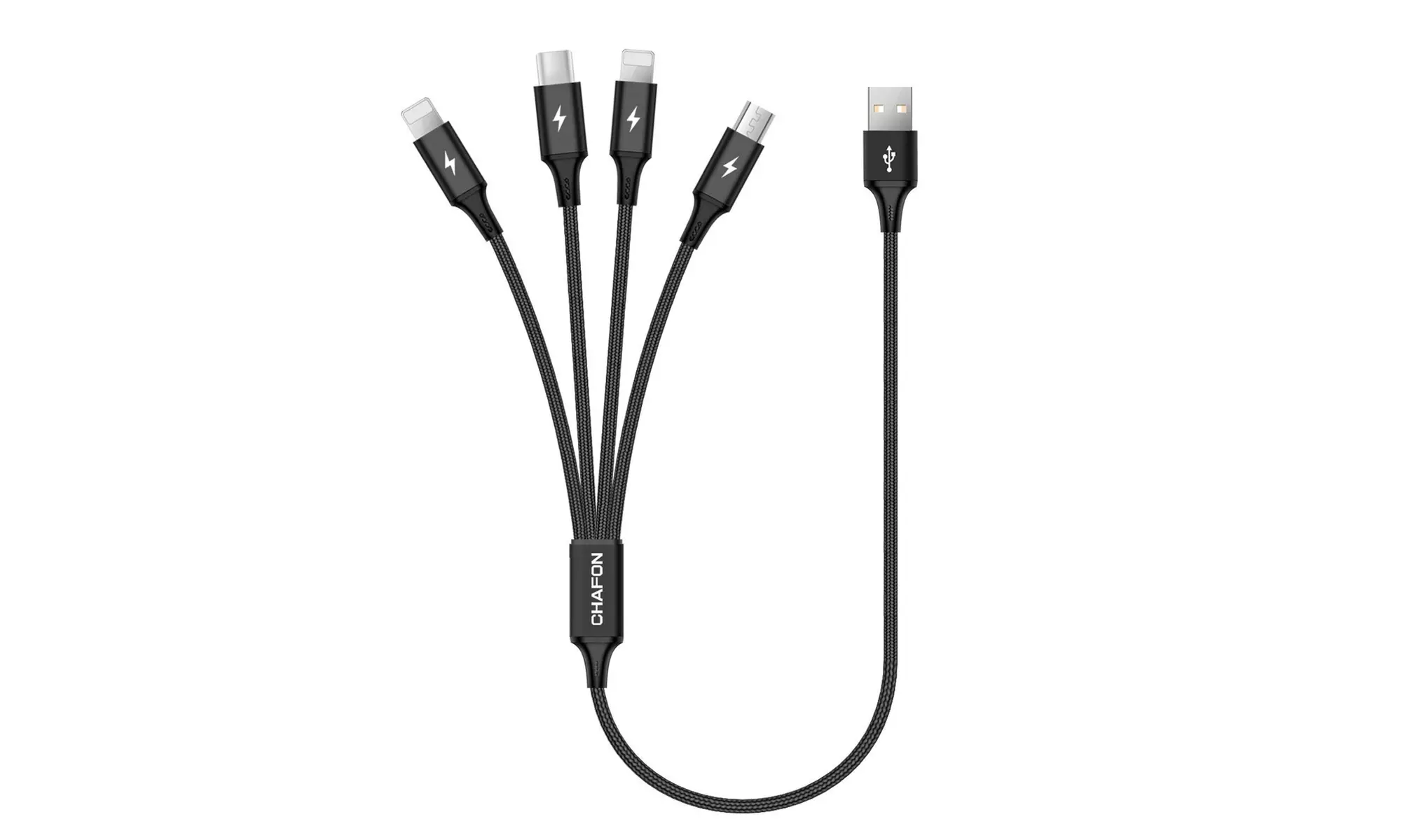 CHAFON Compatible 4 in 1 Multi USB Charging Cable Type C,Micro USB Connectors - Primary Image