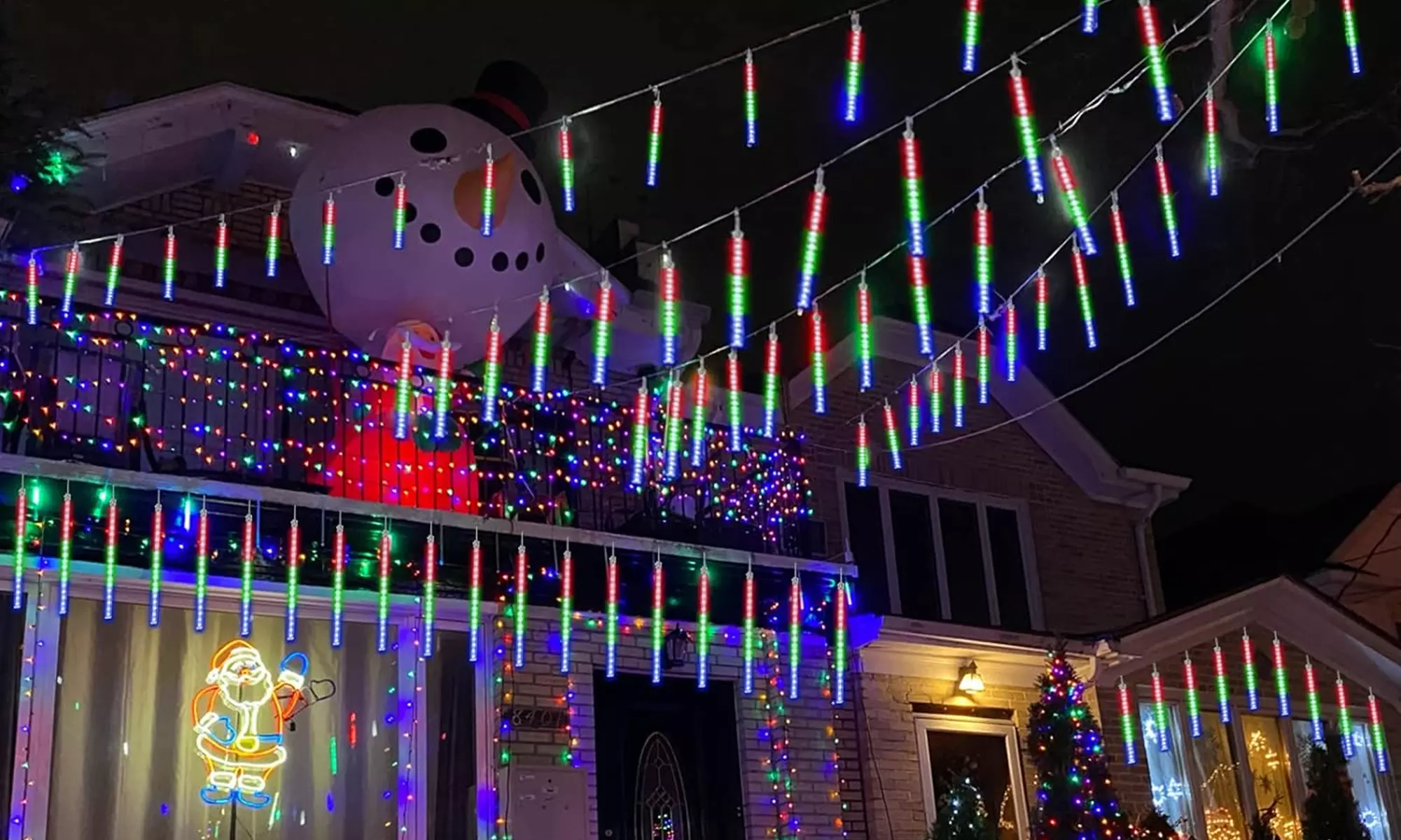 LED Outdoor Waterproof Christmas Lights Meteor Shower Tree Lights 