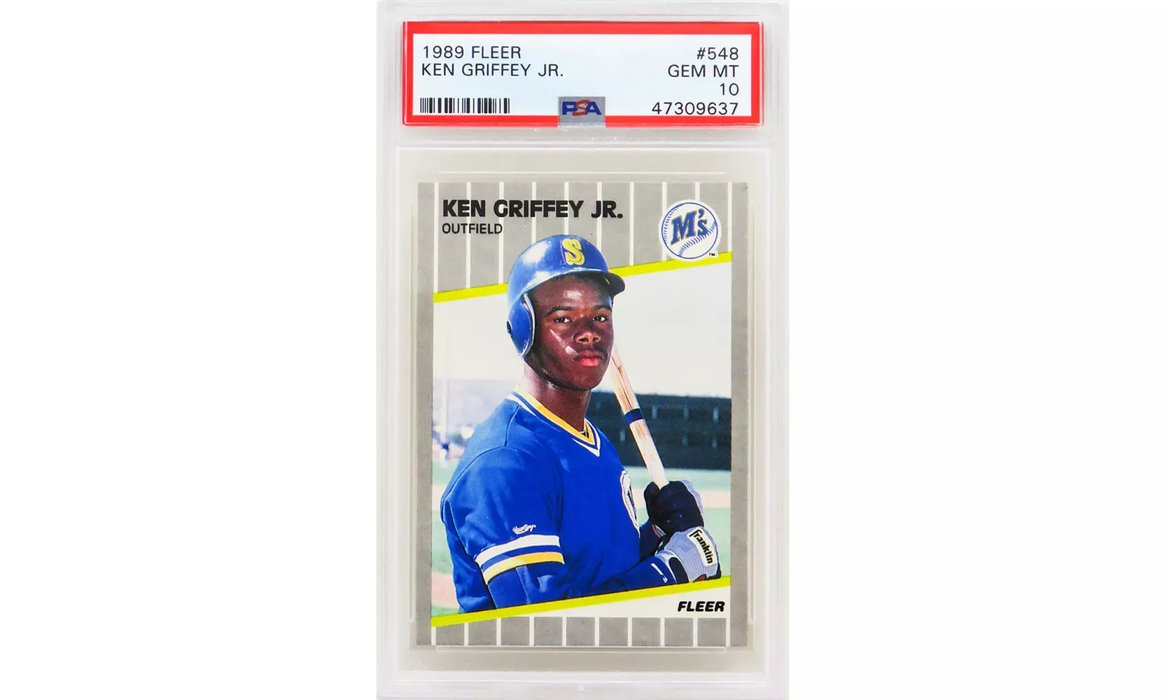 Ken Griffey Jr 1989 Fleer Baseball #548 RC Rookie Card - PSA 10 GEM MINT - Primary Image