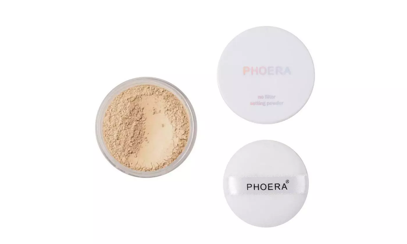 Phoera Translucent Loose Setting Face Powder Makeup Foundation Smooth Full Size